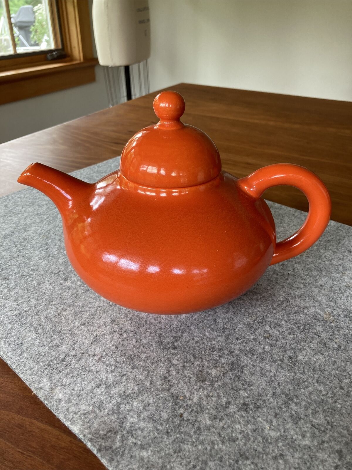 Gmb Gladding Mcbean Orange Teapot Vintage
