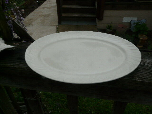 Matte White Coronado  Franciscan  Pottery Oval Platter Nr!~