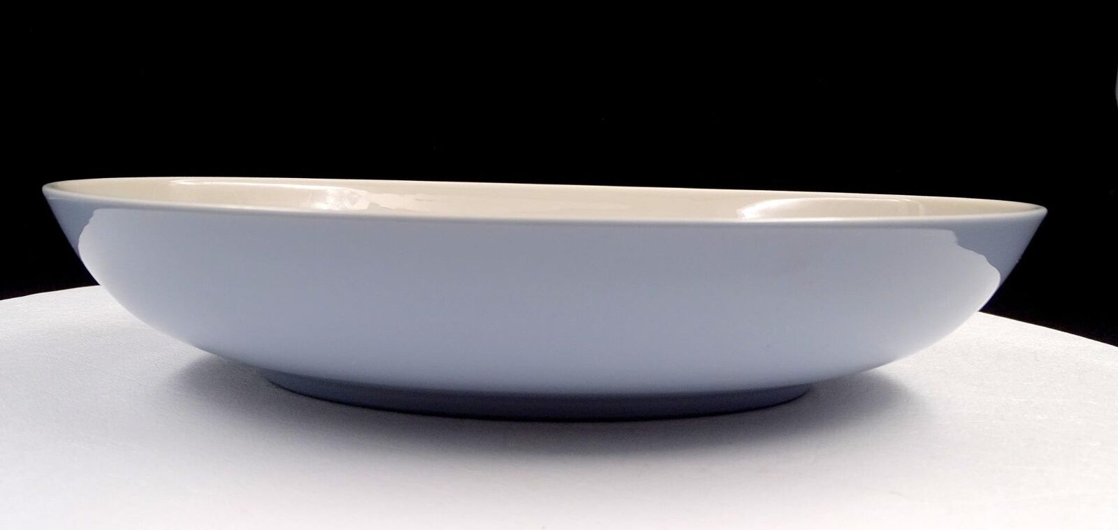 Franciscan Usa Twilight Blue And White Oval 8 7/8" Vegetable Bowl 1950's